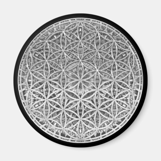 BLUME DES LEBENS - Medaille Silver Magnet (Vorne)