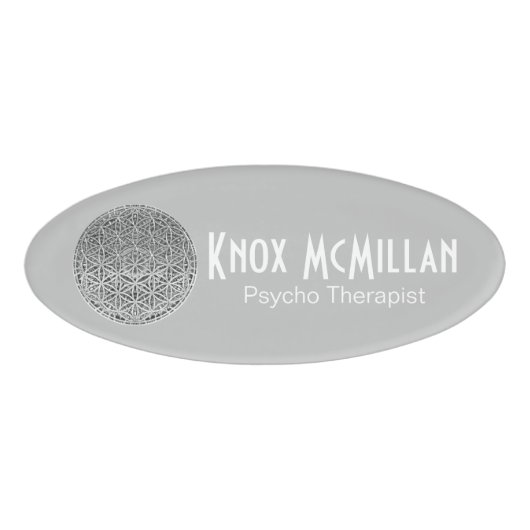 BLUME DES LEBENS - Medaille Silver Namenschild (Vorderseite)