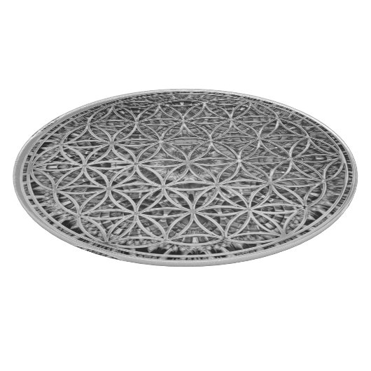 BLUME DES LEBENS - Medaille Silver Schneidebrett (Ecke)