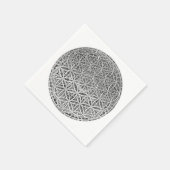 BLUME DES LEBENS - Medaille Silver Serviette (Ecke)