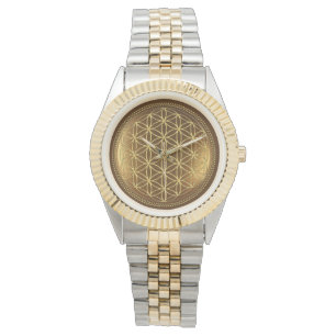 BLUME DES LEBENS - Medaillon der Heiligen Geometri Armbanduhr