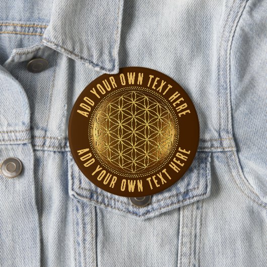 BLUME DES LEBENS - Medaillon der Heiligen Geometri Button (Beispiel)