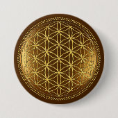 BLUME DES LEBENS - Medaillon der Heiligen Geometri Button (Vorderseite)