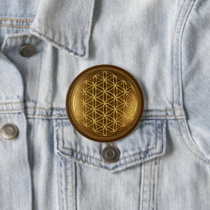 BLUME DES LEBENS - Medaillon der Heiligen Geometri Button