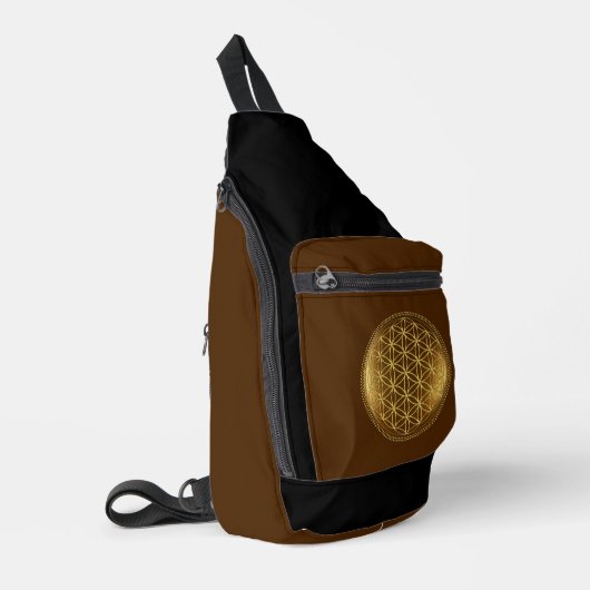 BLUME DES LEBENS - Medaillon der Heiligen Geometri Crossbody Bag (Linke Seite)