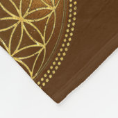 BLUME DES LEBENS - Medaillon der Heiligen Geometri Fleecedecke (Ecke)