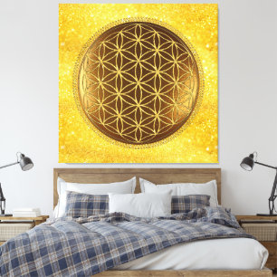 BLUME DES LEBENS - Medaillon der Heiligen Geometri Leinwanddruck