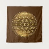 BLUME DES LEBENS - Medaillon der Heiligen Geometri Wandteppich (Vorderseite (Horizontal))