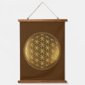 BLUME DES LEBENS - Medaillon der Heiligen Geometri Wandteppich Mit Holzrahmen (Vorderseite)