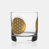 BLUME DES LEBENS - Medaillon der Heiligen Geometri Whiskyglas (Vorderseite)