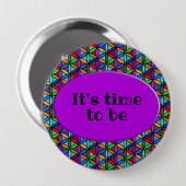BLUME DES LEBENS - mehrfarbige Abstufungen Muster Button (Vorne & Hinten)