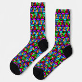BLUME DES LEBENS - mehrfarbige Abstufungen Muster  Socken (Linkes Detail)