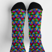 BLUME DES LEBENS - mehrfarbige Abstufungen Muster  Socken (Oben)