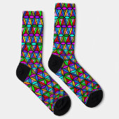 BLUME DES LEBENS - mehrfarbige Abstufungen Muster  Socken (Rechts)
