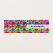 BLUME DES LEBENS - mehrfarbige Gradientenmuster Visitenkarten (Außenseite Aufgefaltet)