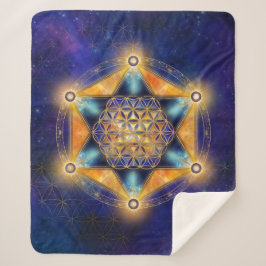 Blume des Lebens Merkaba Stern - Heilige Geometrie Sherpadecke