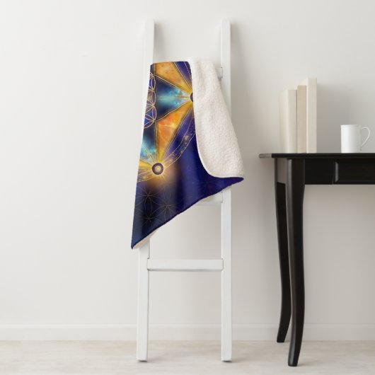 Blume des Lebens Merkaba Stern - Heilige Geometrie Sherpadecke (Beispiel)