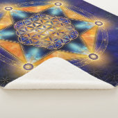Blume des Lebens Merkaba Stern - Heilige Geometrie Sherpadecke (3/4)