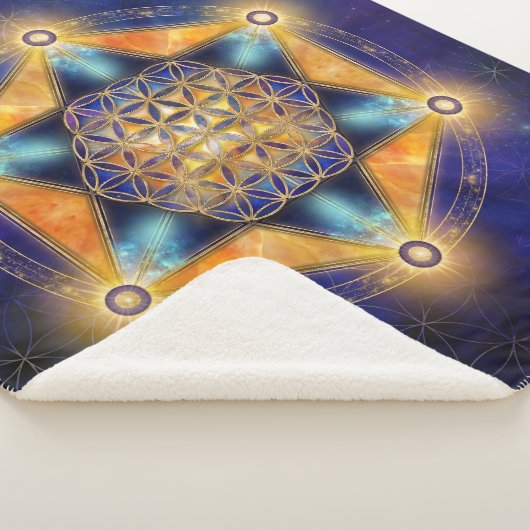 Blume des Lebens Merkaba Stern - Heilige Geometrie Sherpadecke (3/4)