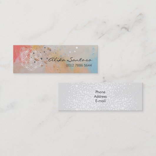 Blume des Lebens Mini Visitenkarte (Vorne/Hinten)