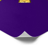 Blume des Lebens mit dem Mond Poster (Ecke)