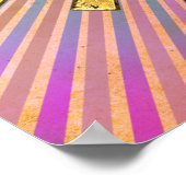 Blume des Lebens mit dem Mond Poster (Ecke)