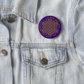 Blume des Lebens mit Lebensregeln Button (Beispiel)