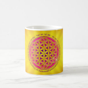 Blume des Lebens / Moola Mantra Kaffeetasse