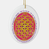 Blume des Lebens / Moola Mantra Keramikornament (Rechts)