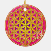 Blume des Lebens / Moola Mantra Keramikornament (Hinten)