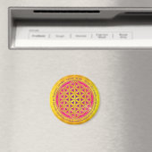 Blume des Lebens / Moola Mantra Magnet (In Situ (Geschirrspüler))