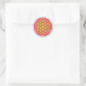 Blume des Lebens / Moola Mantra Runder Aufkleber (Tasche)