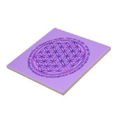 Blume des Lebens - Moola Mantra - violett Fliese (Seite)