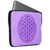 Blume des Lebens - Moola Mantra - violett Laptopschutzhülle (Vorne Rechts)