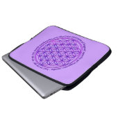 Blume des Lebens - Moola Mantra - violett Laptopschutzhülle (Vorne Knopf)