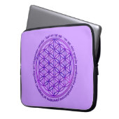 Blume des Lebens - Moola Mantra - violett Laptopschutzhülle (Vorderseite Links)