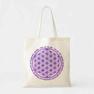 Blume des Lebens - Moola Mantra - violett Tragetasche