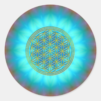 Blume des Lebens Motiv 11 Runder Aufkleber