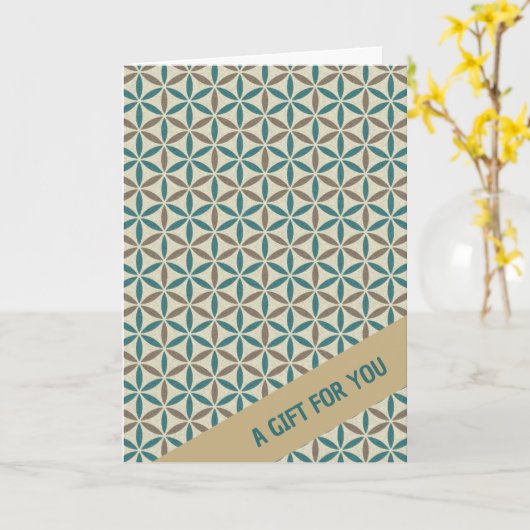 BLUME DES LEBENS - Muster der Briefmarke 1 Karte (Gelbe Blume)