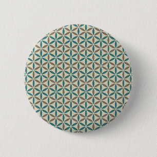 Blume des Lebens - Muster der Briefmarke - BG 1 Button