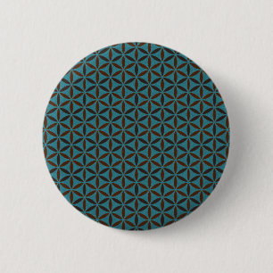 Blume des Lebens - Muster der Briefmarke - BG 2 Button