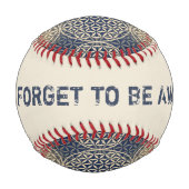 Blume des Lebens - Muster der Briefmarke - blauer Baseball (Rückseite)