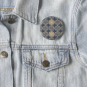 Blume des Lebens - Muster der Briefmarke - blauer Button (Beispiel)