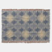 Blume des Lebens - Muster der Briefmarke - blauer  Decke (Vorderseite)