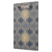 Blume des Lebens - Muster der Briefmarke - blauer Klemmbrett (Links)