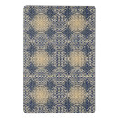 Blume des Lebens - Muster der Briefmarke - blauer  Mini Klemmbrett (Rückseite)