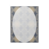 Blume des Lebens - Muster der Briefmarke - blauer Notizblock (Rotiert)