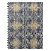 Blume des Lebens - Muster der Briefmarke - blauer  Notizblock (Vorderseite)