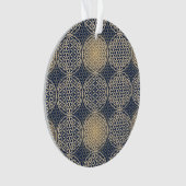 Blume des Lebens - Muster der Briefmarke - blauer  Ornament (Vorderseite)