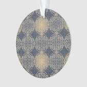 Blume des Lebens - Muster der Briefmarke - blauer  Ornament (Vorderseite)